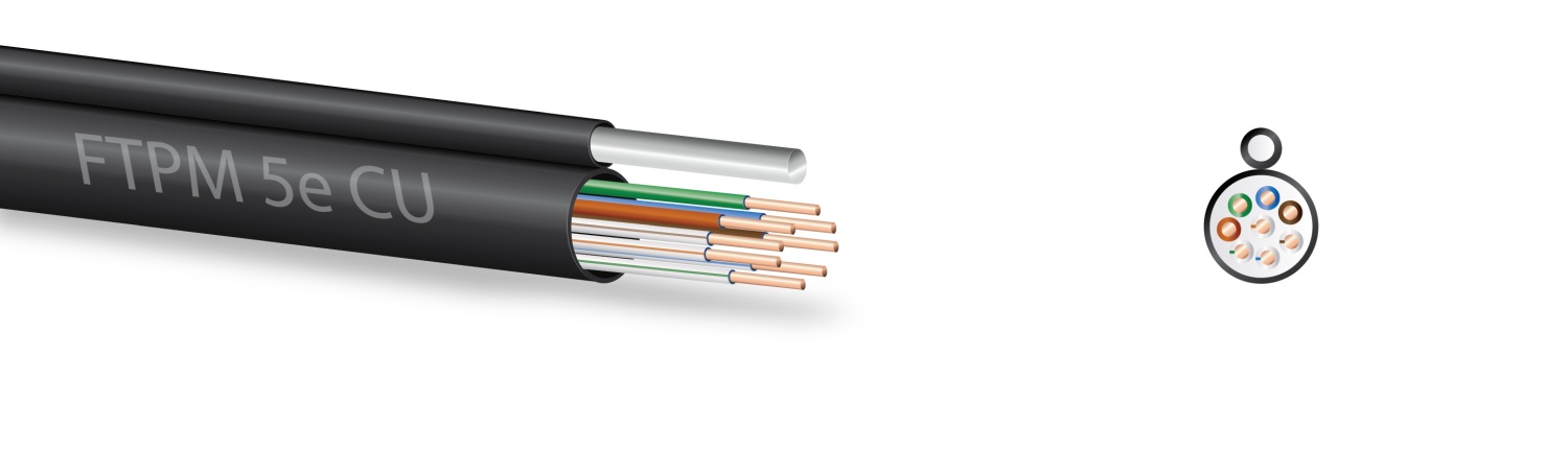 E-shop Zircon kabel FTP 5e CU 305m černý, závěsný - venkovní 8594163274818