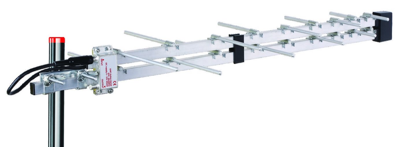 E-shop TESLA TE-2800 PW - venkovní anténa pro DVB-T2, 470-790 MHz, 9 dBi, aktivní zesilovač, montážní SET 8594163278229