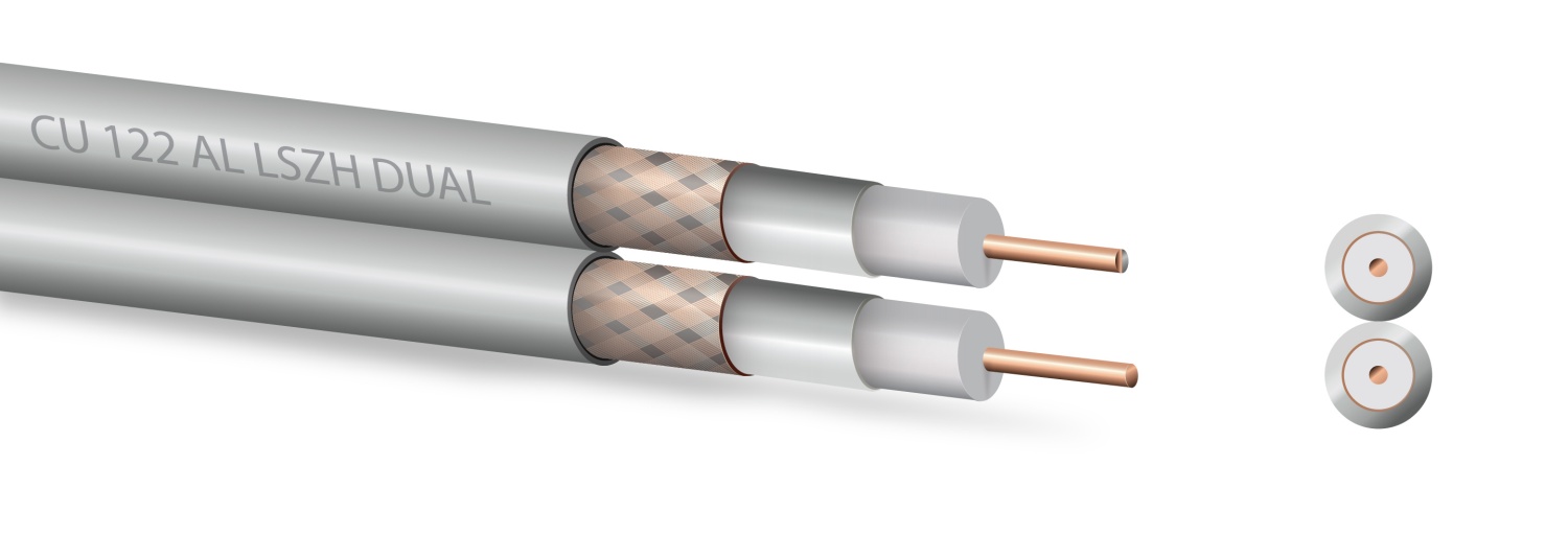 E-shop Zircon koaxiální kabel 122 CU AL LSZH DUAL 100m 8594163275891