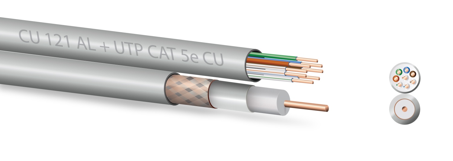 E-shop Zircon koaxiální kabel 121 CU AL + UTP 5e CU 150m 8594163275907