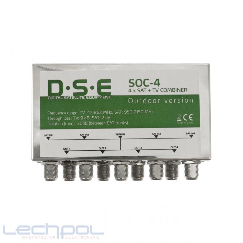 E-shop OEM TV/SAT slučovač DSE SOC-4 - LNB Quad + TV