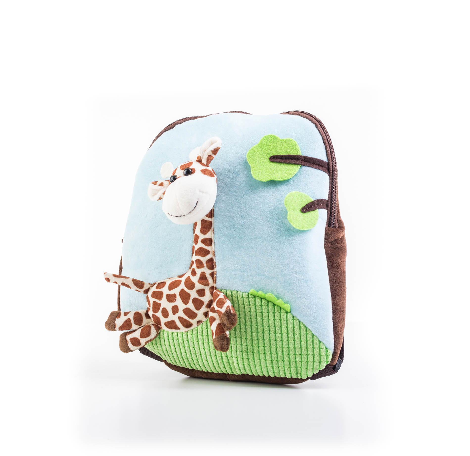 E-shop Hračka G21 Batoh s plyšovou žirafou, modrý BP1052 A