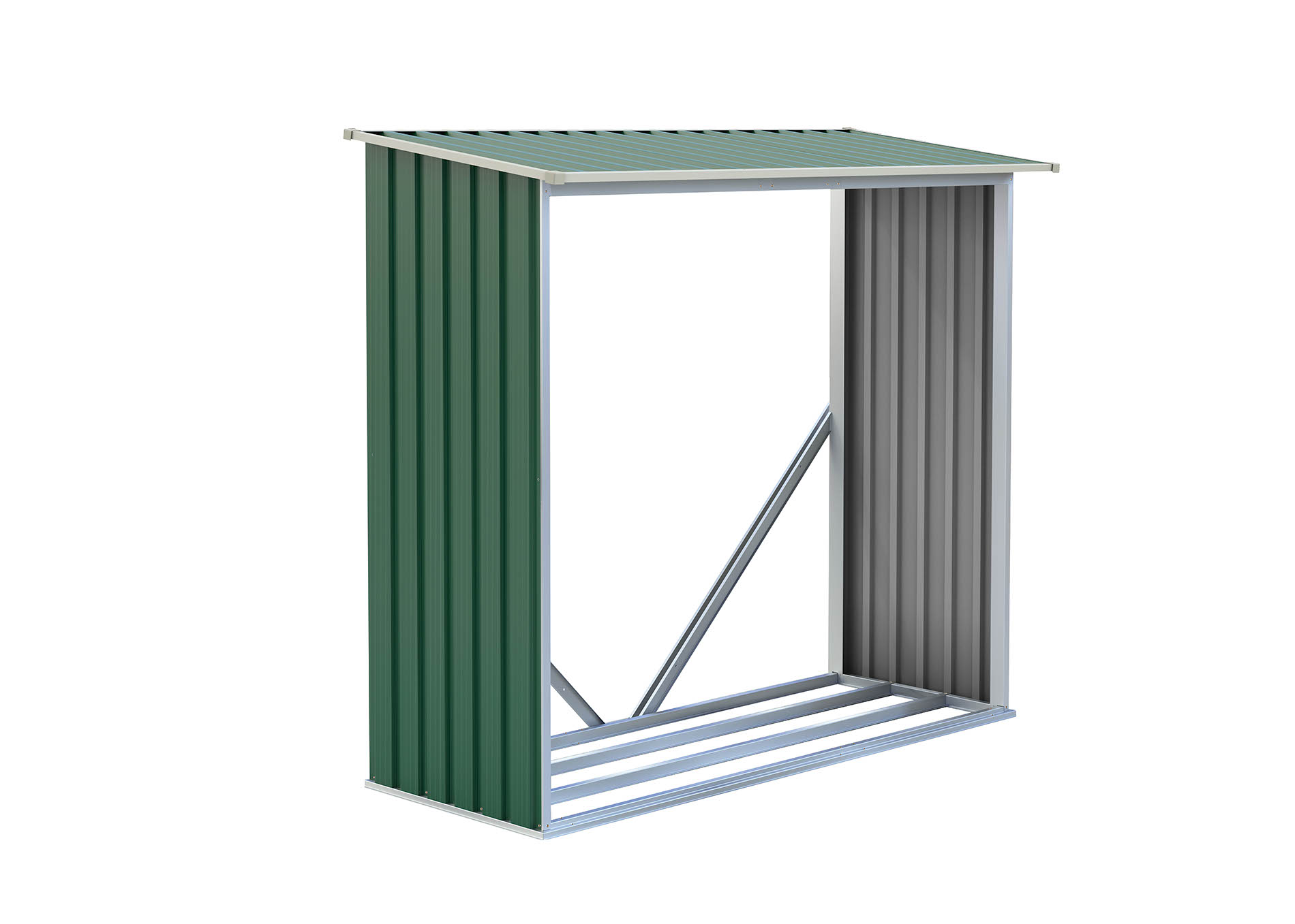 E-shop Prístrešok na drevo G21 WOH 136 - 182 x 75 cm, zelený GWS-137-GRN