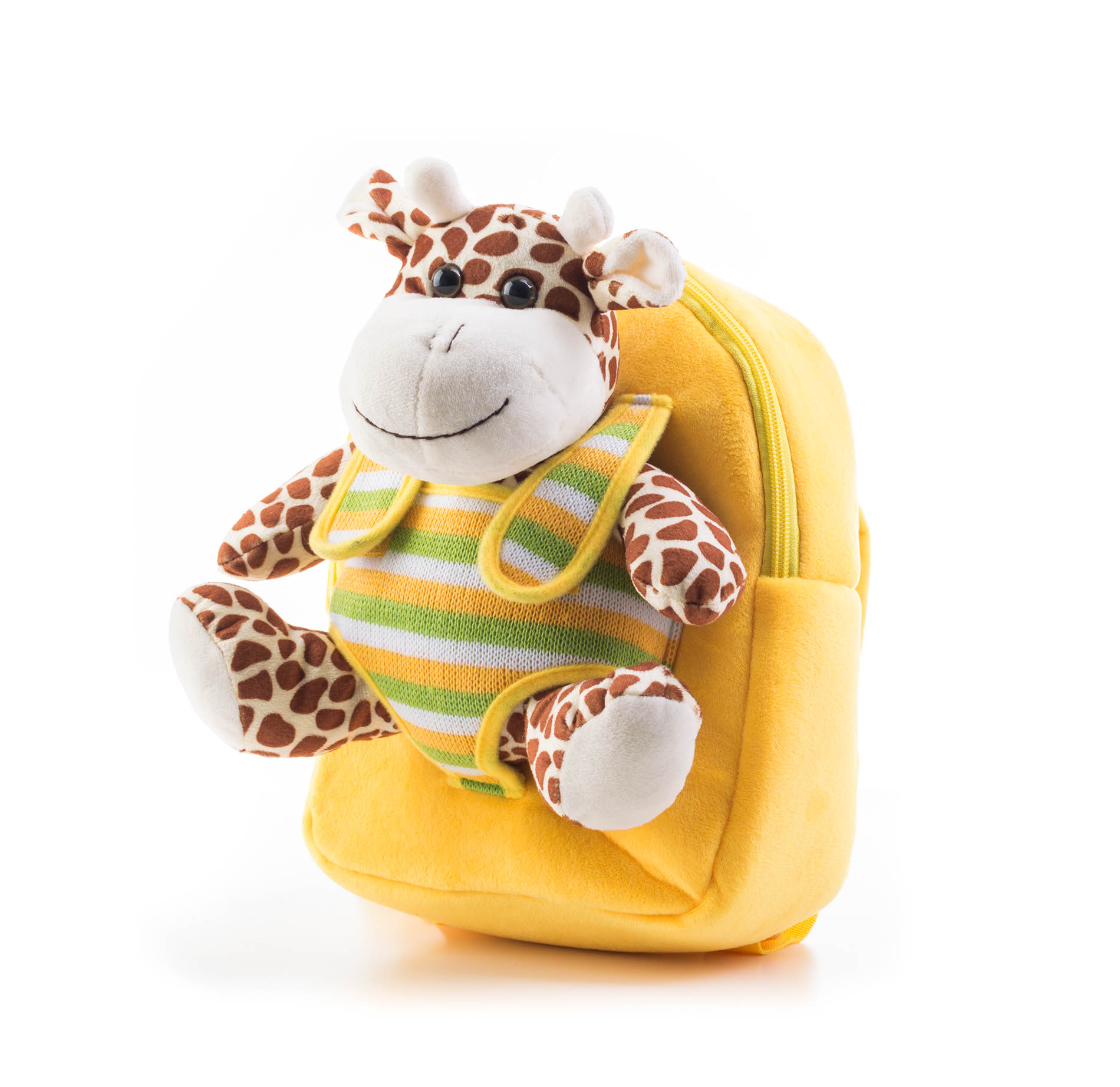 E-shop Hračka G21 Batoh s plyšovou žirafou, žltý BP1126C