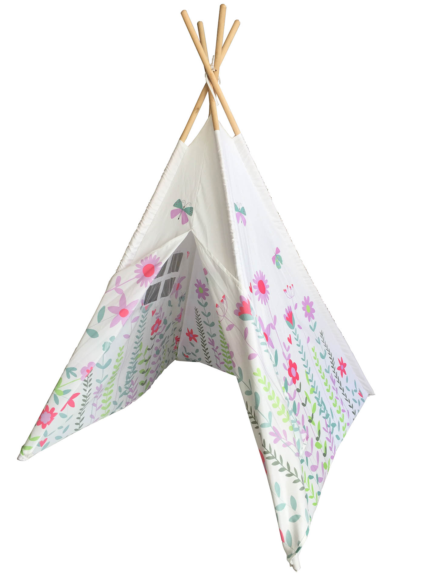 E-shop Hračka G21 stan Teepee Jarná lúka, ružové kvietky 81032