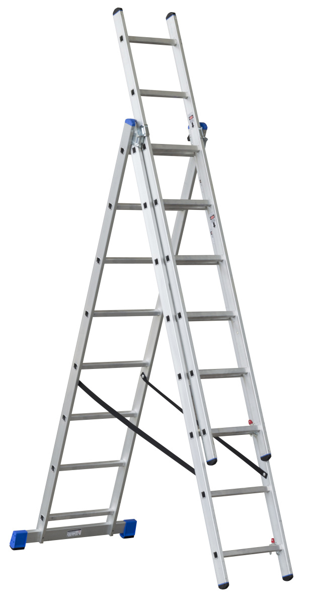 E-shop Rebrík G21 trojdielny 5,1m 3x8 priečok GA-H-3x8