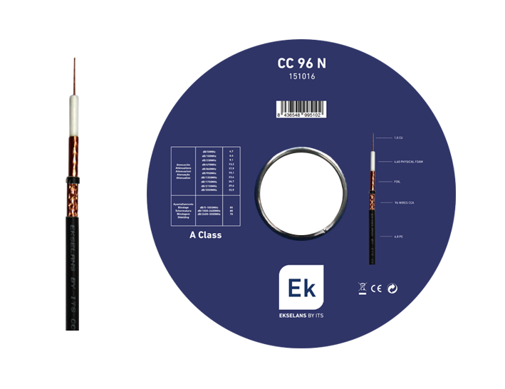 E-shop Ek ITS koaxiální kabel CC 96N CU CCA 100m