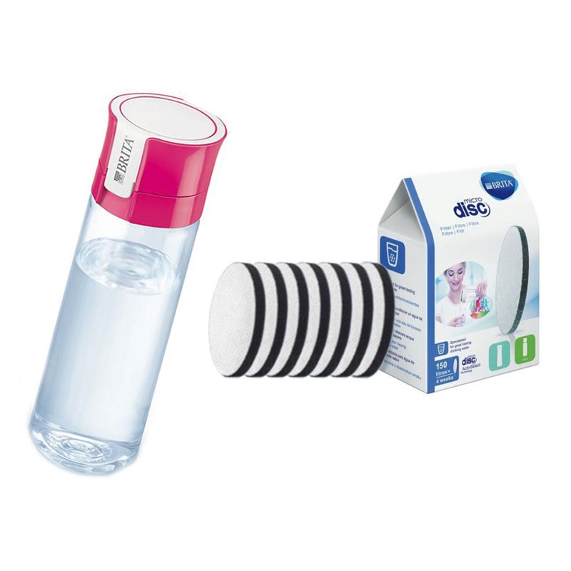 E-shop Brita Fill Go Vital filtrační láhev růžová 0,6 l + 7 ks filtru