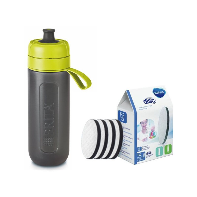 E-shop Brita FillandGo Active filtrační láhev limetková 0,6 l + 4 ks filtru