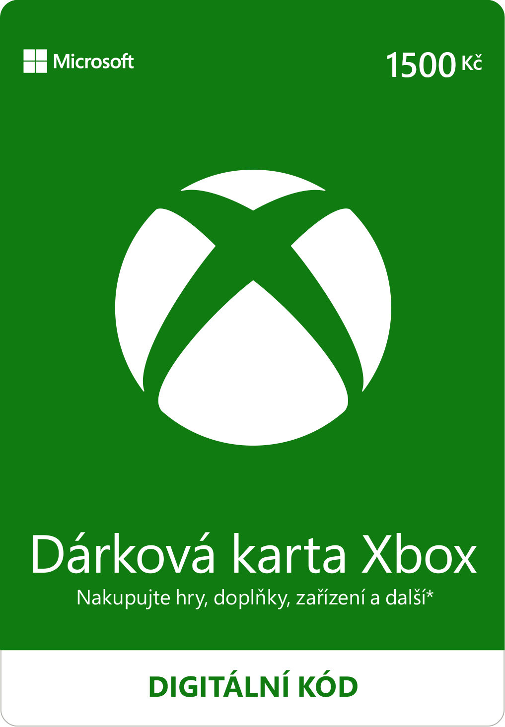 E-shop MICROSOFT ESD XBOX - Dárková karta Xbox 1500 Kč K4W-01599