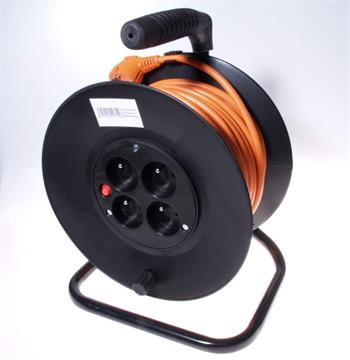 E-shop PremiumCord Prodlužovací kabel 230V 50m buben, průřez vodiče 3x1,5mm2, 4x zásuvka ppb-01-50