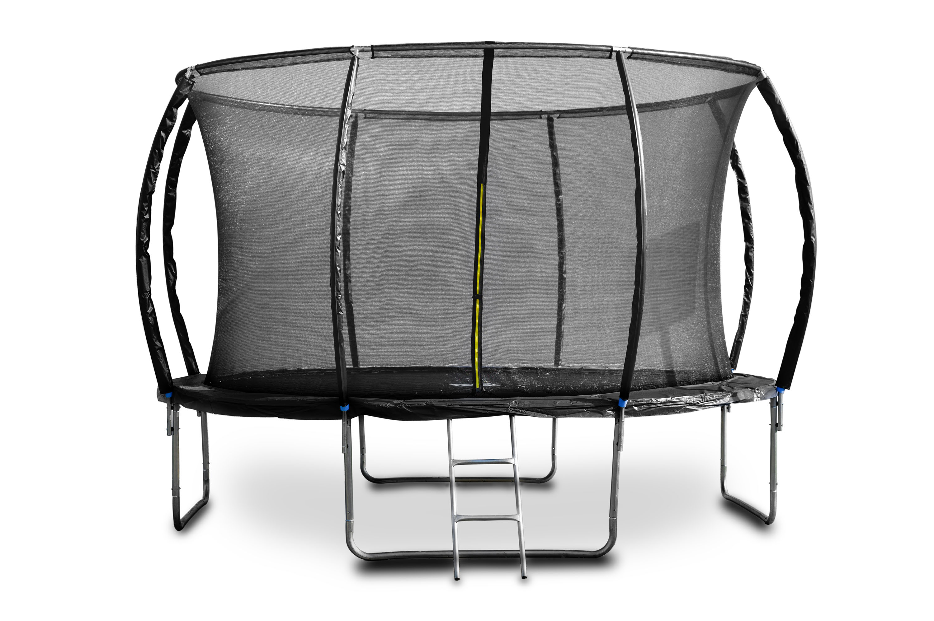 E-shop Trampolína G21 SpaceJump, 366 cm, čierna, s ochrannou sieťou + schodíky zadarmo G21-SPJBK366
