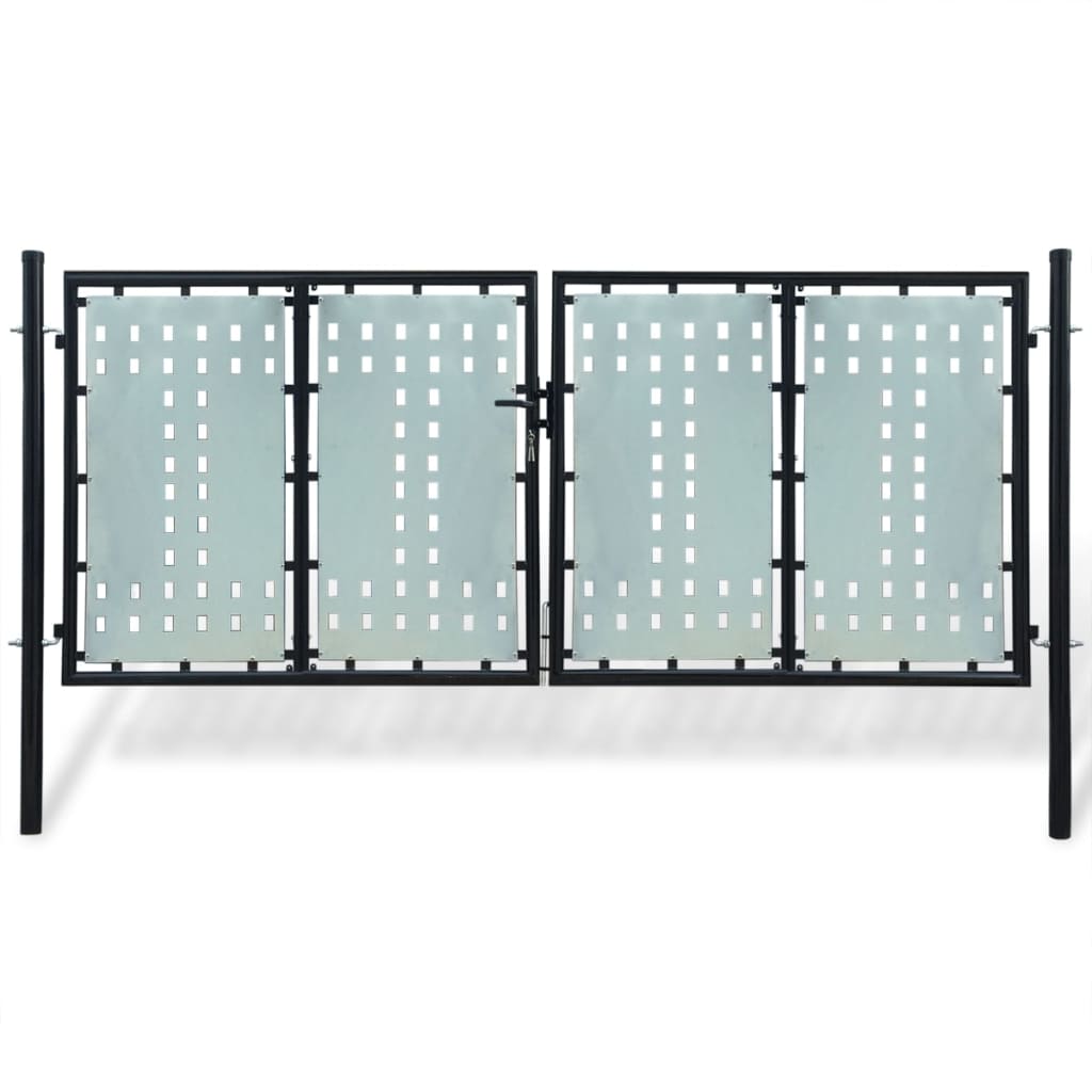 E-shop Multidom Čierna jednokrídlová plotová brána 300x175 cm