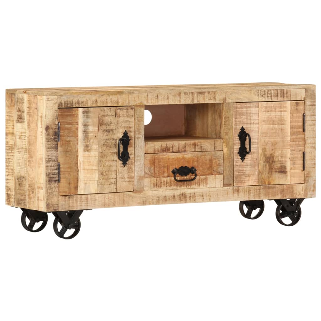 E-shop Multidom TV stolík, surové mangové drevo 110x30x50 cm