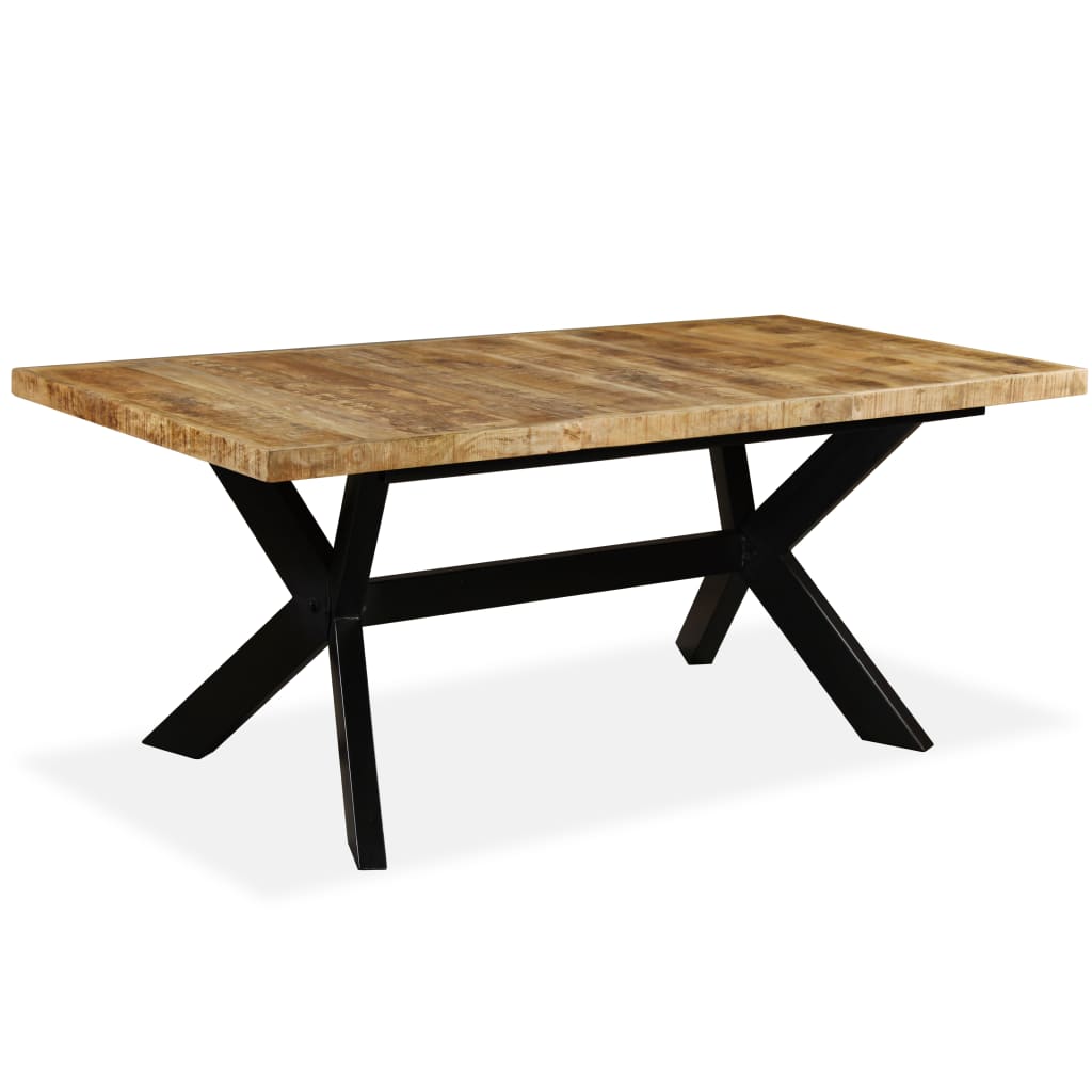 E-shop Multidom Jedálenský stôl, mangový masív a oceľ 180 cm