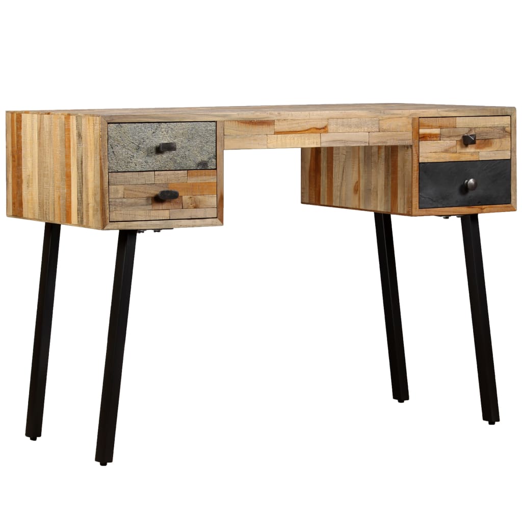 E-shop Multidom Písací stôl z masívneho recyklovaného dreva, 110x50x76 cm