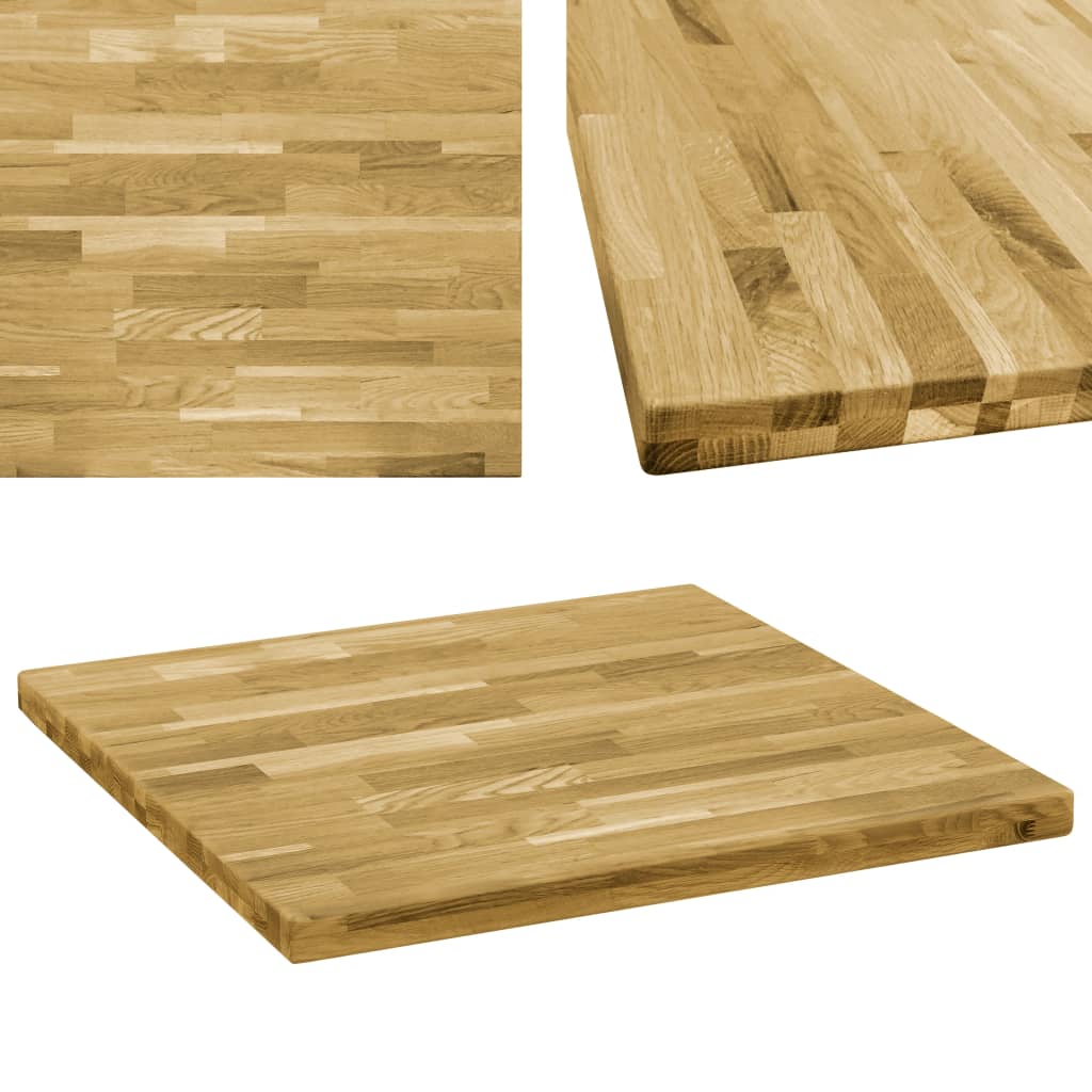 E-shop Multidom Stolová doska dubové drevo štvorcová 44 mm 80x80 cm