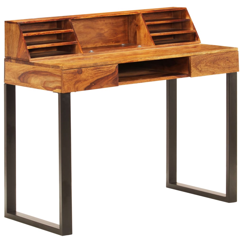 E-shop Multidom Stôl 110x50x94 cm masívne sheeshamové drevo a oceľ