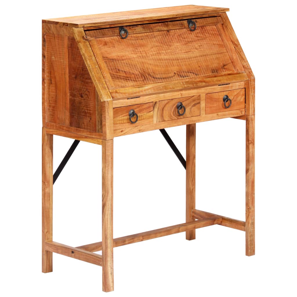 E-shop Multidom Písací stôl 90x40x107 cm masívne akáciové drevo