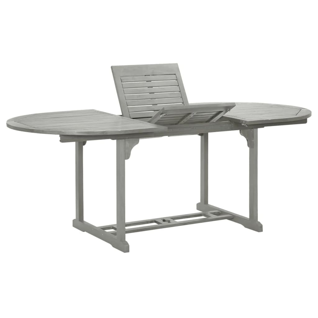 E-shop Multidom Záhradný stôl, sivý 200x100x75 cm, akáciový masív