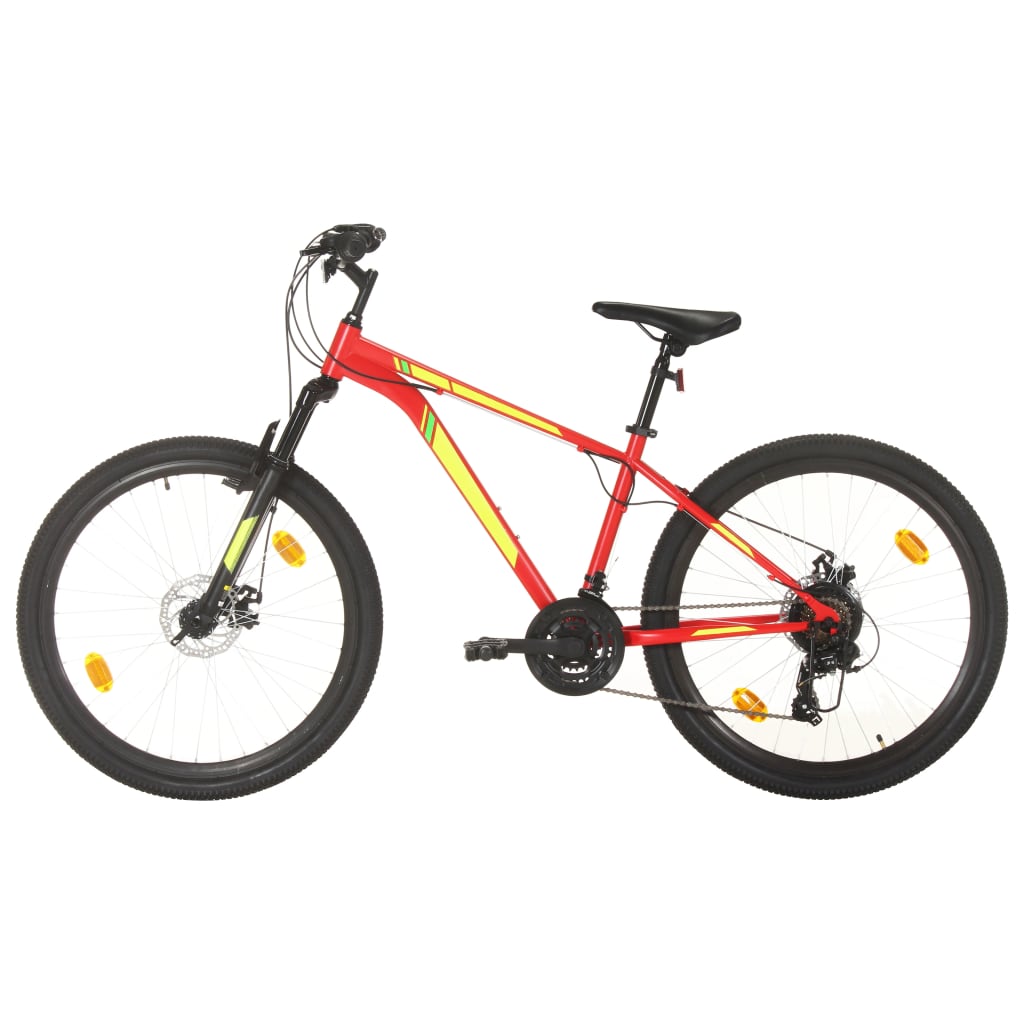 E-shop Multidom Horský bicykel 21 rýchlostí 27,5" koleso 38 cm rám červený