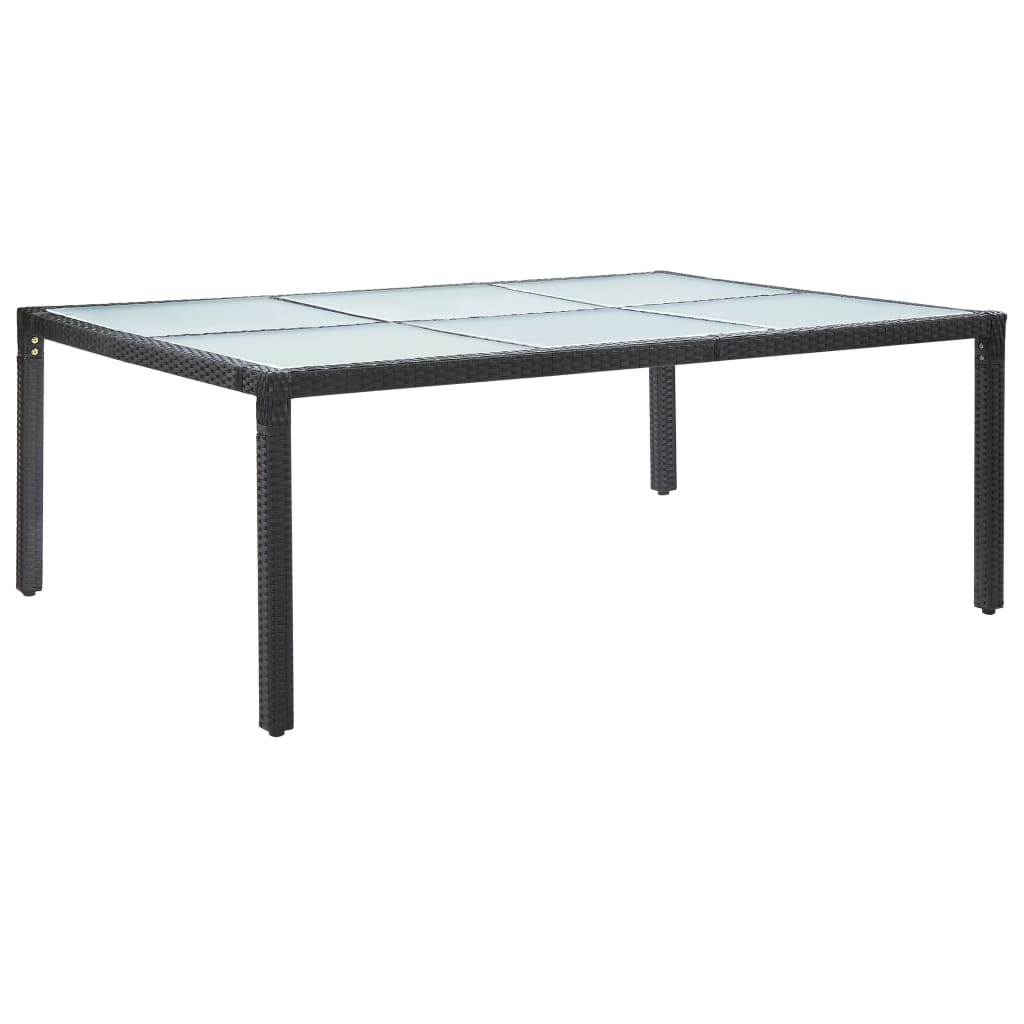 E-shop Multidom Vonkajší jedálenský stôl čierny 200x150x74 cm polyratan