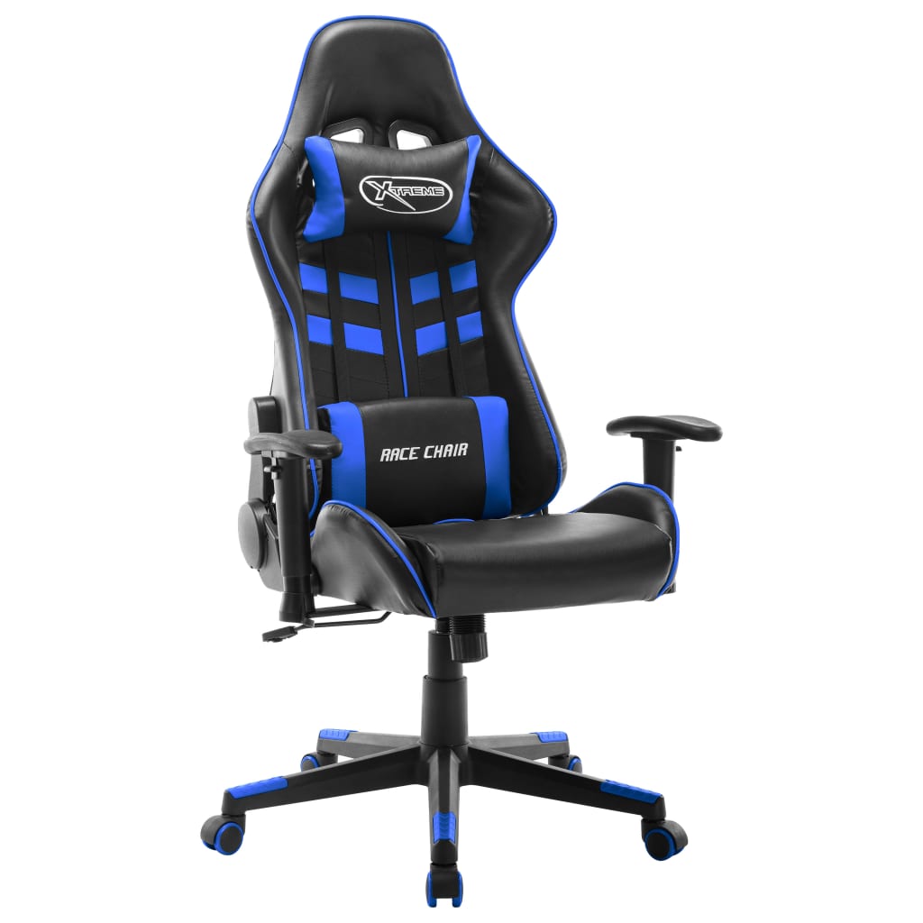E-shop Multidom Herná stolička čierno-modrá umelá koža
