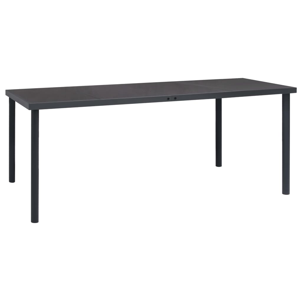 E-shop Multidom Vonkajší jedálenský stôl antracitový 190x90x74 cm oceľ