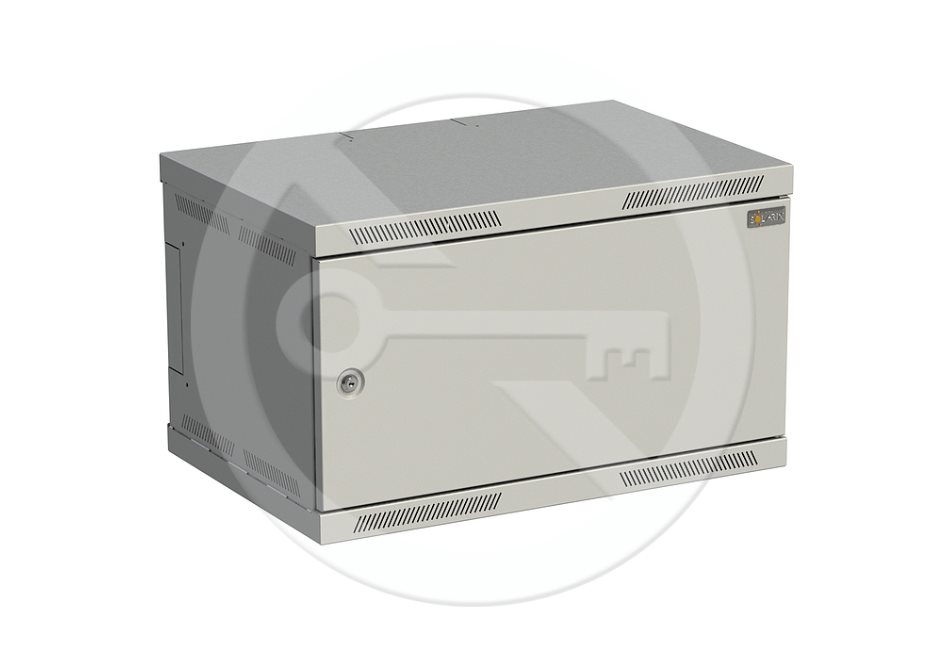 E-shop SOLARIX Rozvádzač nástenný SENSA 6U 400mm, dvere plech, RAL 7035, SENSA-6U-64-21-G 83000080L