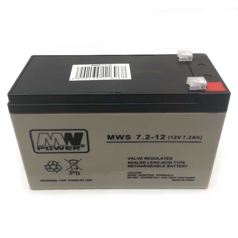 E-shop Batéria MW Power 12V/7,2Ah MWS 7.2-12 AGM gélový akumulátor