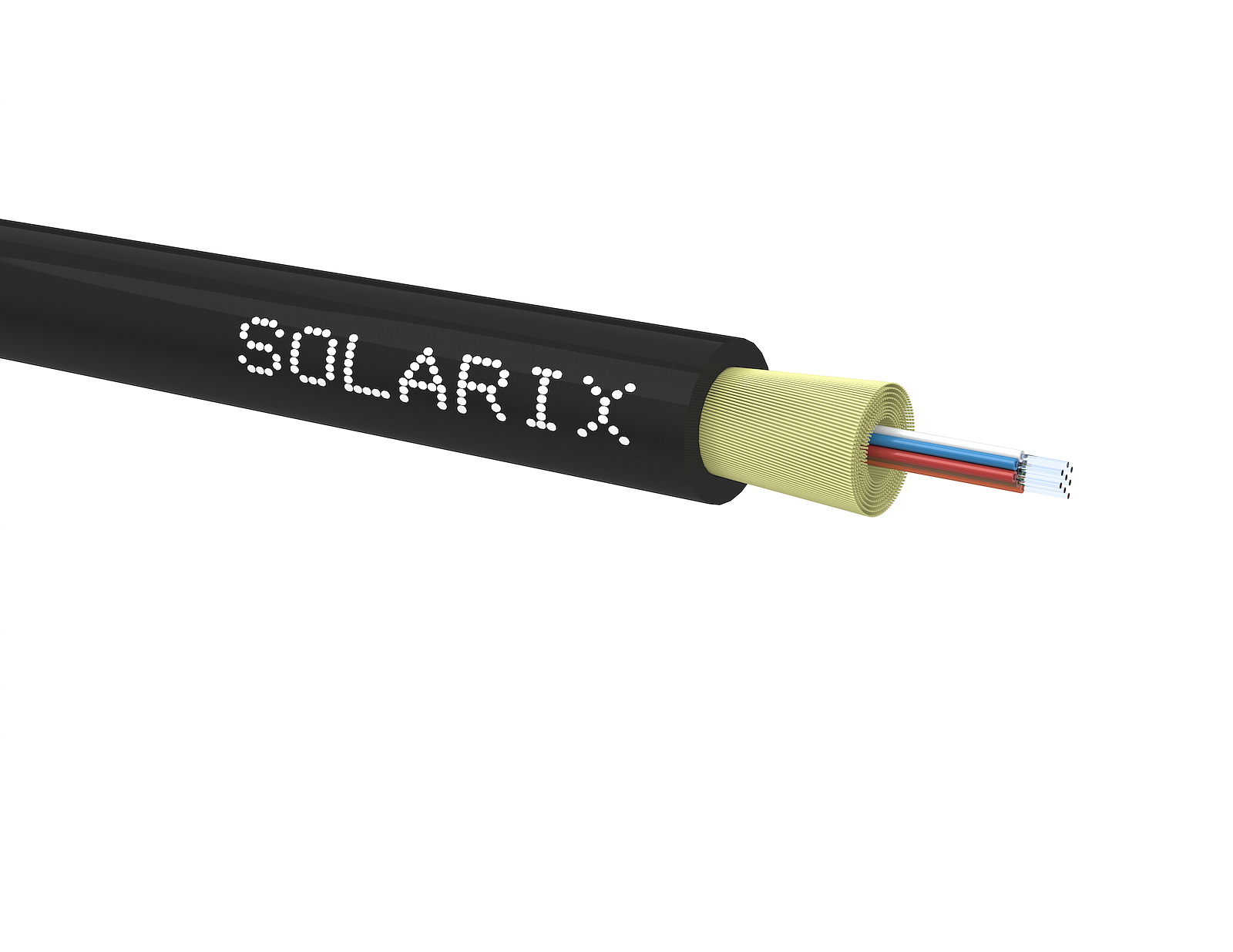 E-shop DROP1000 kabel Solarix 08vl 9/125 3,7mm LSOH Eca černý 500m SXKO-DROP-8-OS-LSOH