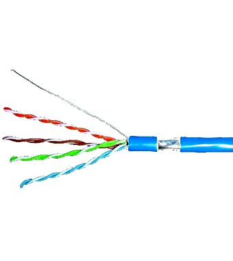 E-shop SCHRACK Kabel F/UTP Cat.5e 4x2xAWG24, LS0H plášt modrý, box 305m HSEKF424H1