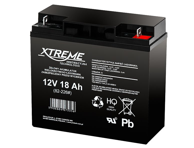 E-shop XTREME Batéria olovená 12V/18Ah Xtreme/Enerwell 82-226 gélový akumulátor