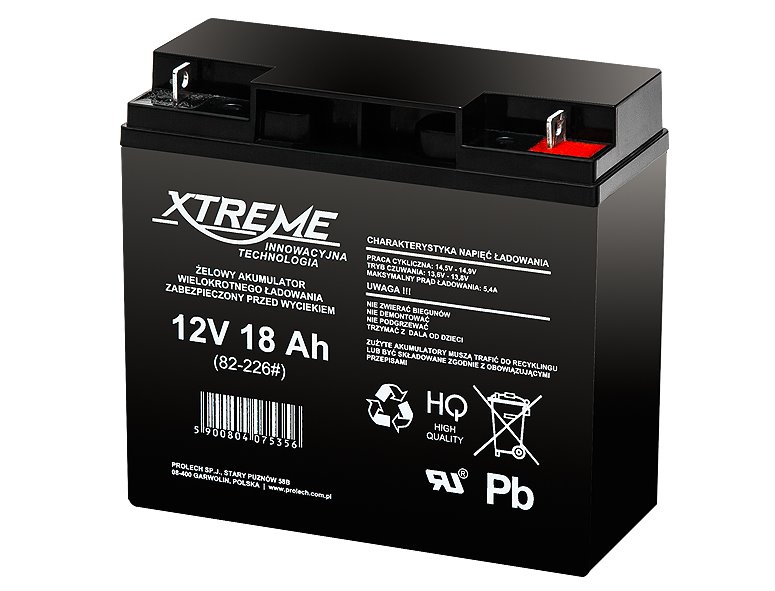 E-shop Batéria olovená 12V/18Ah Xtreme/Enerwell 82-226 gélový akumulátor