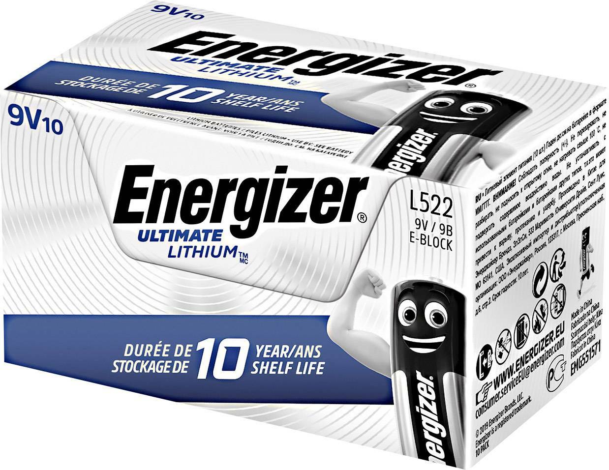 E-shop Energizer Ultimate Lithium 9V DP10 lítiové batérie 10ks 7638900332889