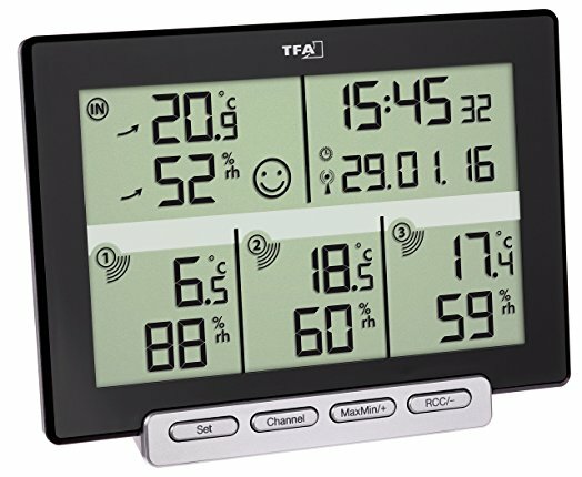 E-shop 30.3057.01 TFA MULTI-SENS bezdrôtový teplomer s vlhkomerom s 3 vysielačmi