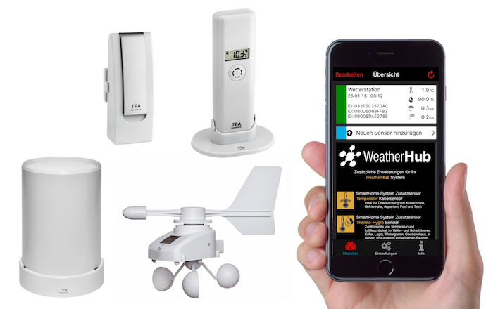 E-shop 31.4005.02 TFA WeatherHub SET5 bezdrôtový monitor klímy