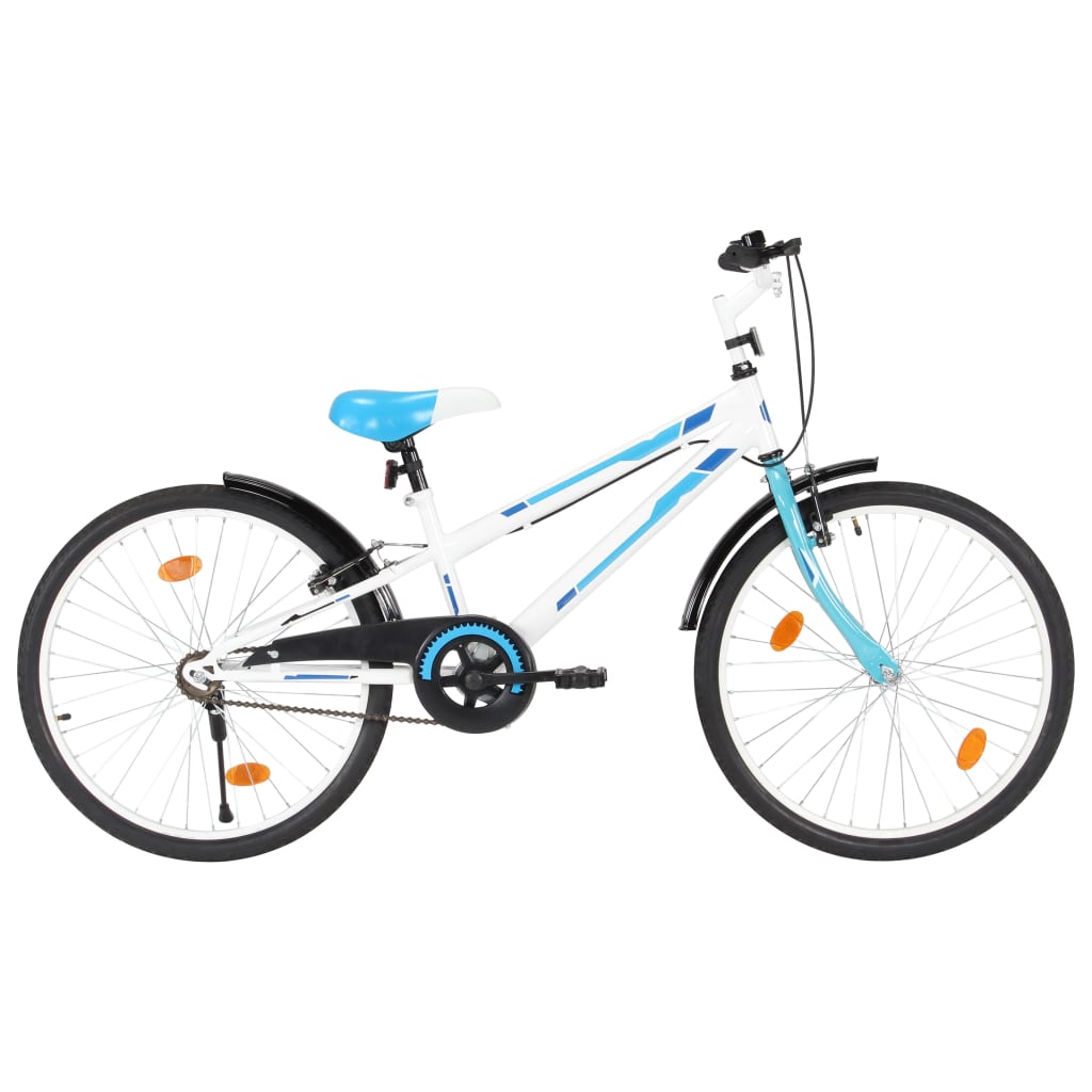 E-shop Multidom Detský bicykel modro-biely 24 palcový