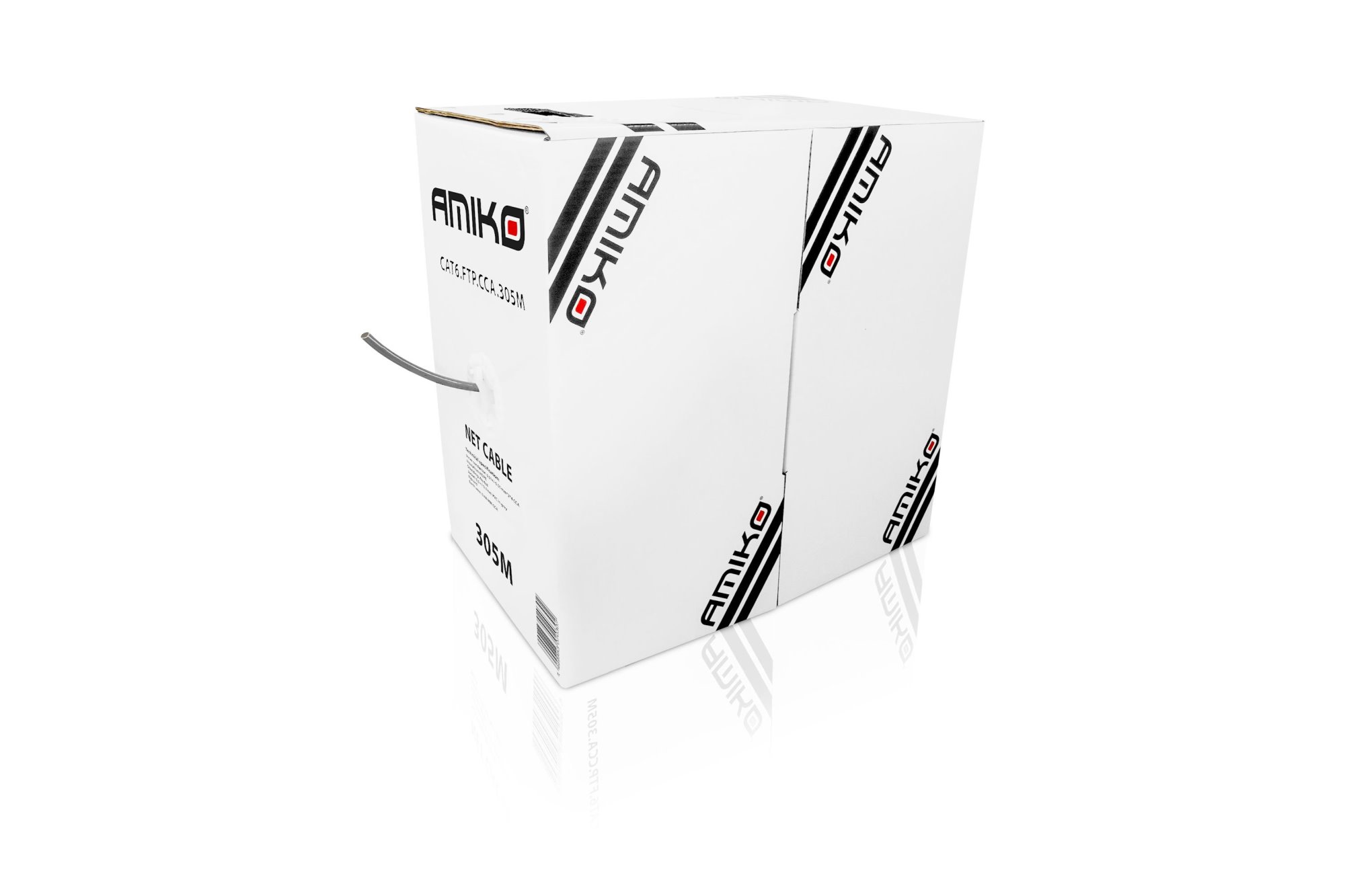 AMIKO kabel FTP Cat6 CCA stíněný síťový kabel - balení 305m