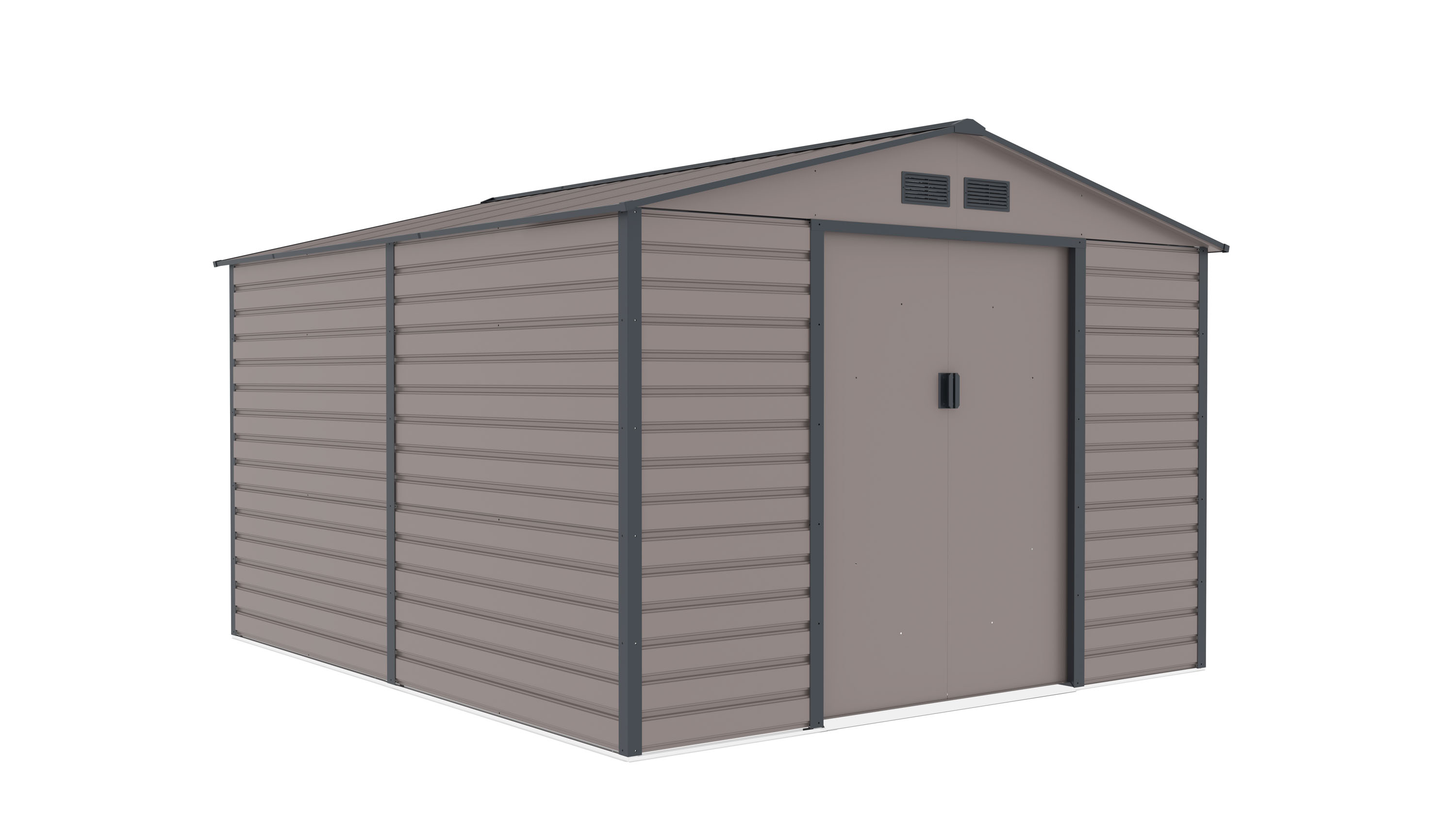 E-shop Záhradný domček G21 GAH 884 - 277 x 319 cm, šedý GAH-884-ZNWG-2S0