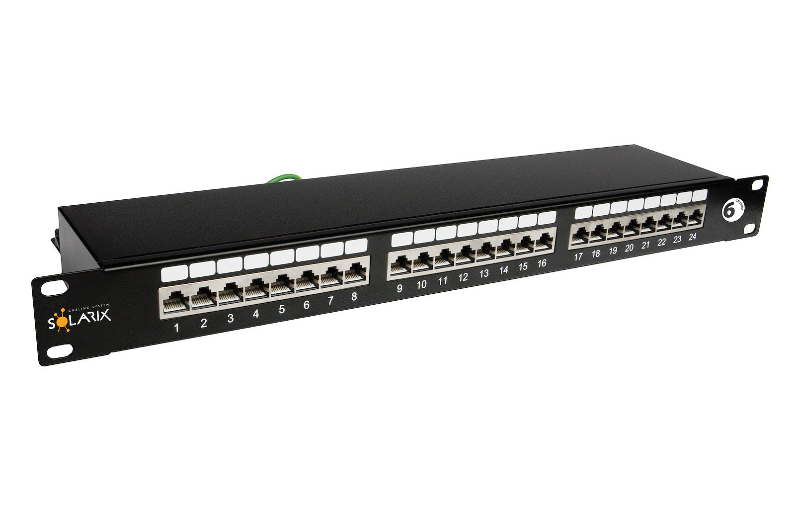 E-shop Patch panel Solarix 24 x RJ45 CAT6 STP černý 1U SX24-6-STP-BK