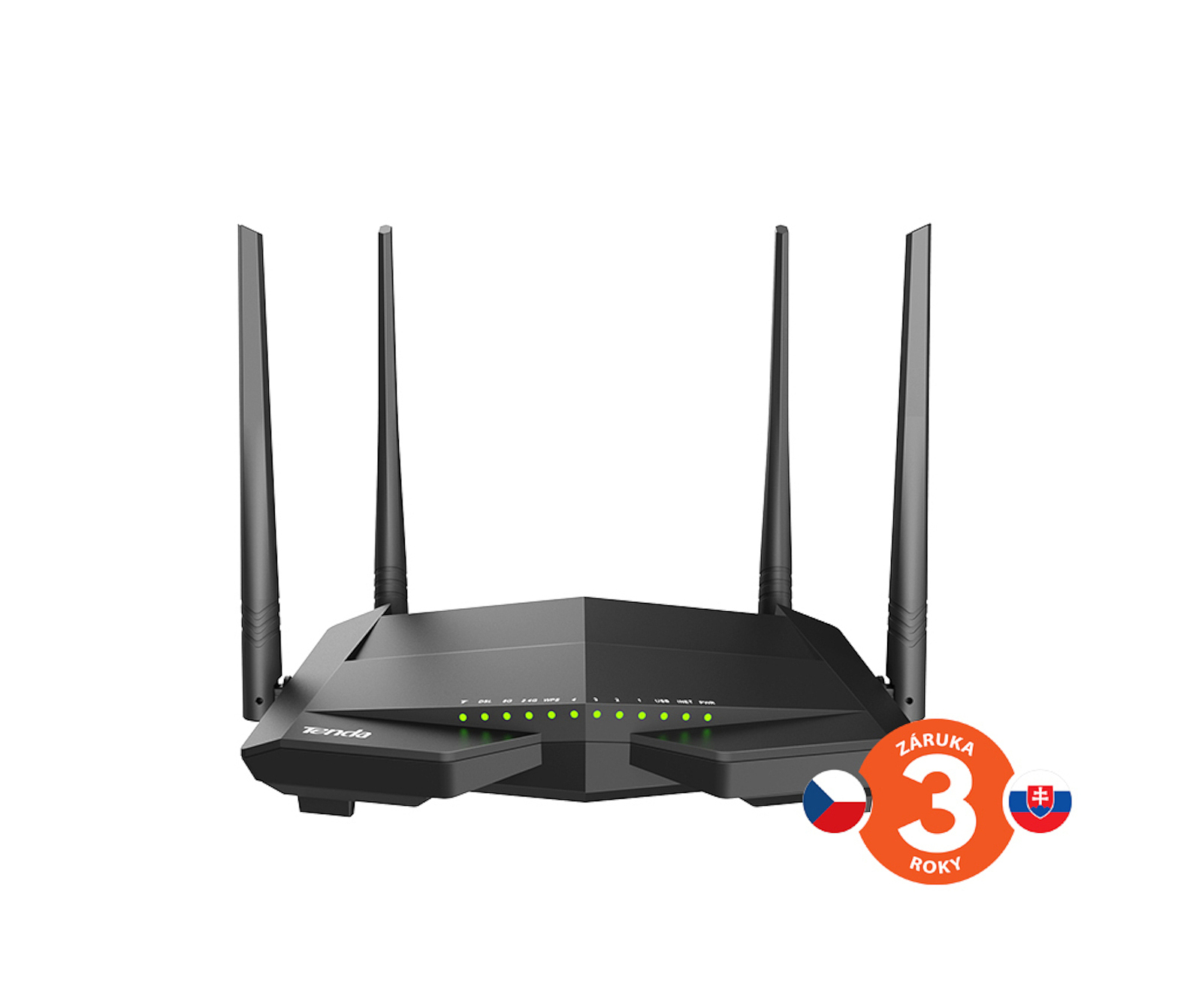 E-shop Tenda V12 Wireless AC1200 VDSL2/ADSL Router 802.11ac/a/b/g/n,1200 Mb/s,1x DSL, 4x GWAN/GLAN