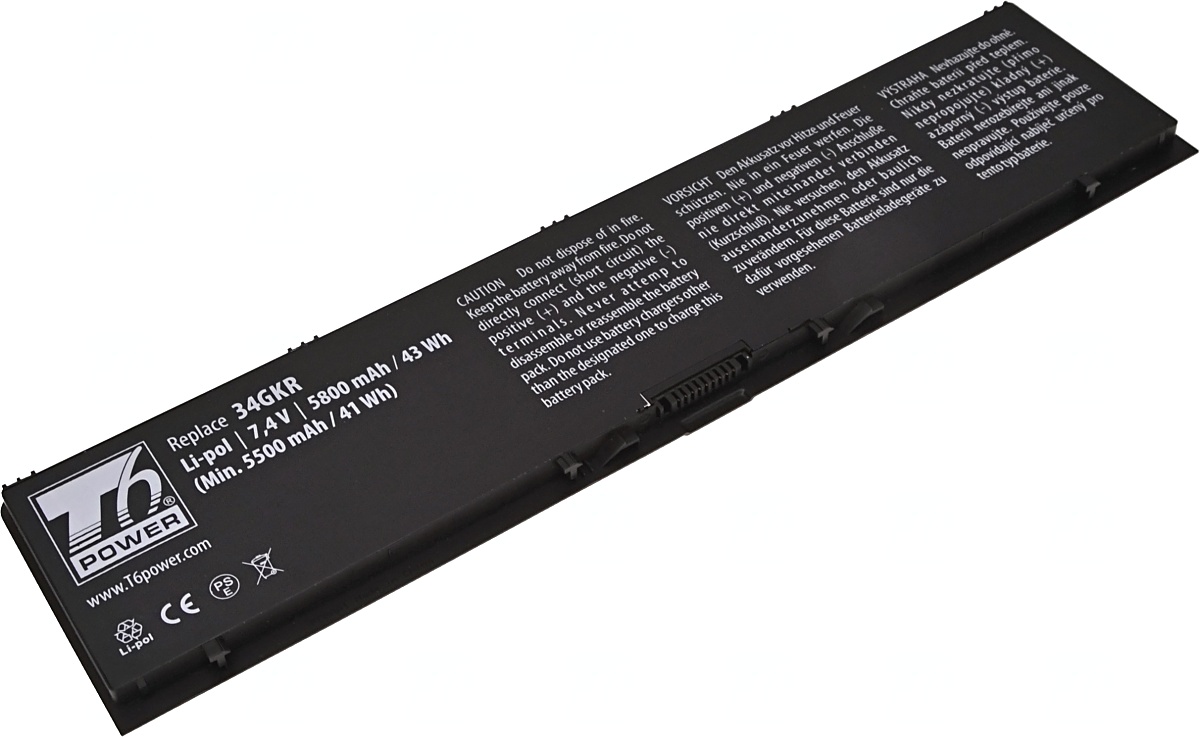 E-shop Baterie T6 Power Dell Latitude E7440, Latitude E7450, 5800mAh, 43Wh, 4cell, Li-pol NBDE0145