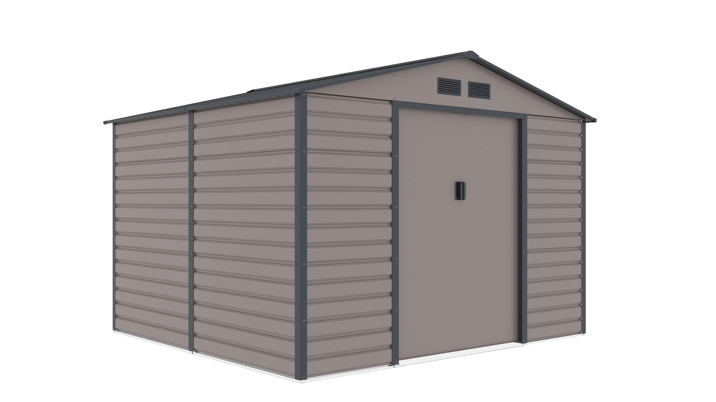 E-shop Záhradný domček G21 GAH 706 - 277 x 255 cm, šedý GAH-706-ZNWG-2S0