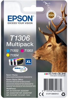 E-shop Epson Multipack 3-colours T1306 DURABrite UltraInk C13T13064012