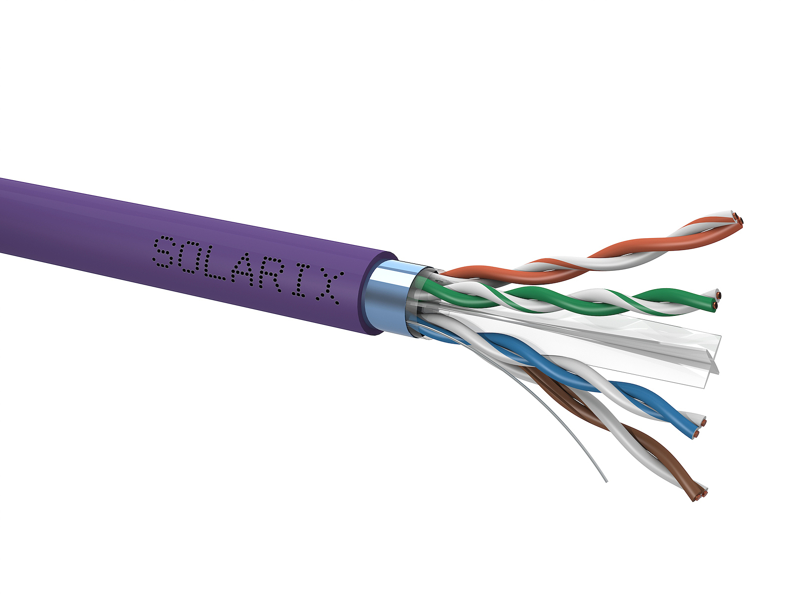 E-shop Instalační kabel Solarix CAT6 FTP LSOH Dca-s2,d2,a1 500m/cívka SXKD-6-FTP-LSOH