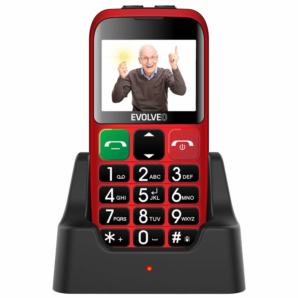 E-shop EVOLVEO EasyPhone EB, mobilní telefon pro seniory, červená EP-850-EBR