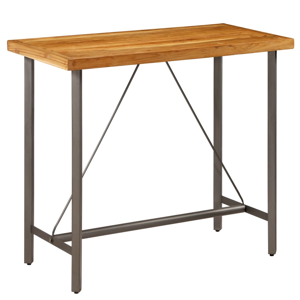 E-shop Multidom Barový stôl, masívne recyklované teakové drevo, 120x58x106 cm
