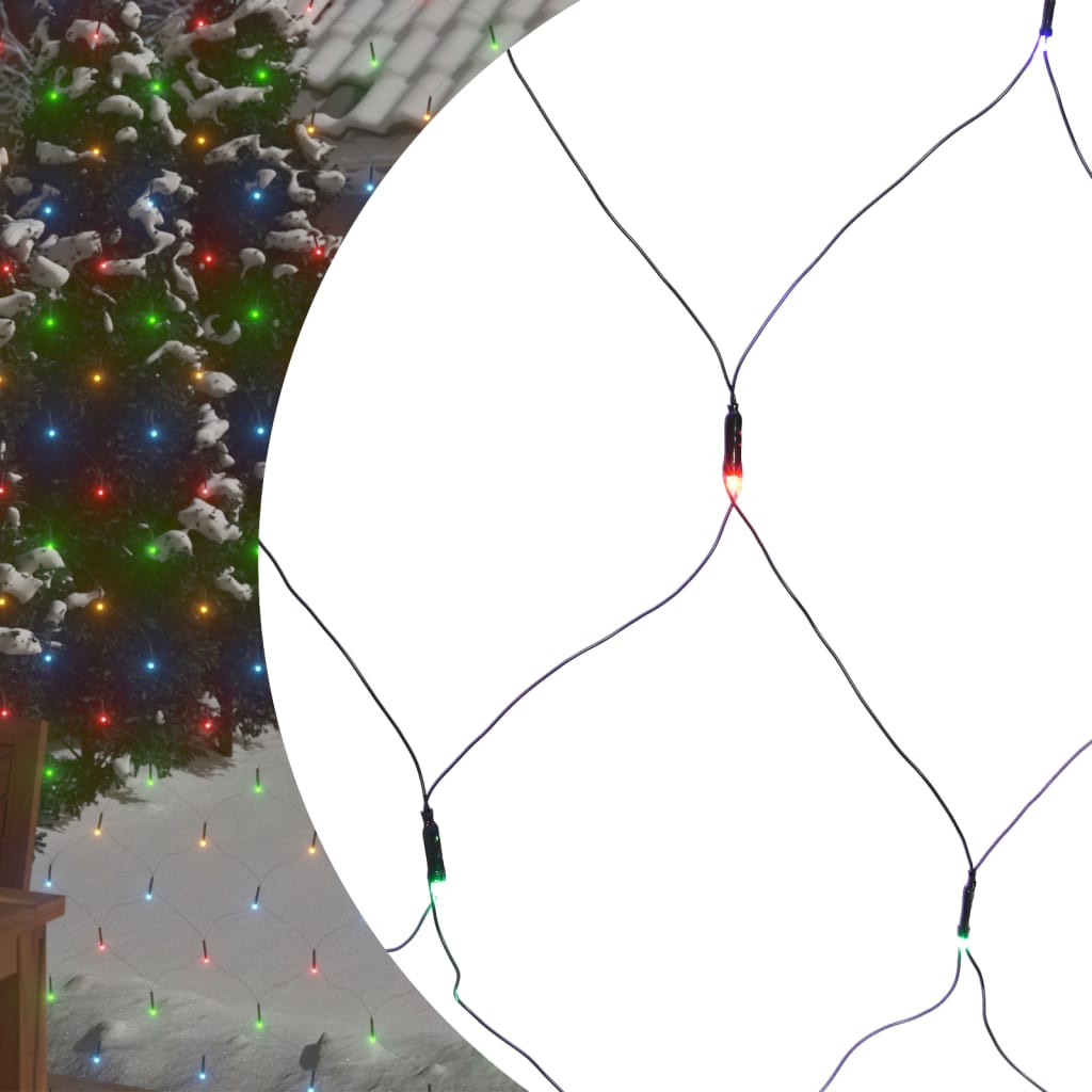 E-shop Multidom Vianočná svetelná sieť farebná 3x3 m 306 LED interiér exteriér