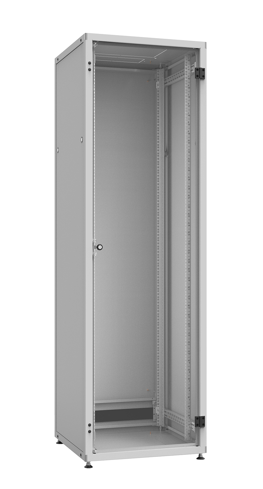 E-shop SOLARIX Rozvaděč LC-50 24U, 600x600 RAL 7035, skleněné dveře